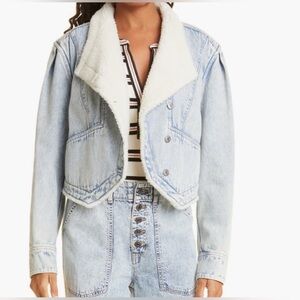 Veronica Beard Denim and Sherpa jacket - L